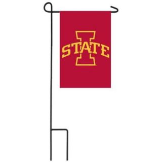 Team Sports America NCAA 12 1/2 in. x 18 in. Iowa State 2 Sided Garden Flag with 3 ft. Metal Flag Stand DISCONTINUED P127111