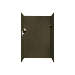 Swanstone 34 in. x 48 in. x 72 in. Three Piece Easy Up Adhesive Shower Wall Kit in Green Pasture DISCONTINUED SK 344872 095