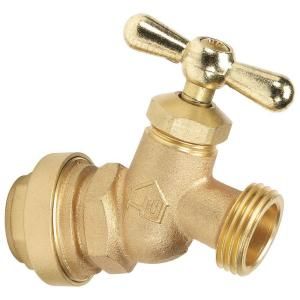 3/4 in. Brass No Kink Hose Bibb Valve with Push Fit Connections No Lead P181 8 34