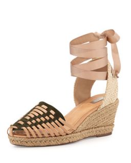 Isadora Ankle Wrap Wedge, New Military