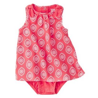 Just One YouMade by Carters Girls Sleeveless Bodysuit Dress   Red/White 6 M