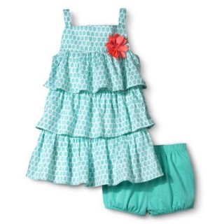 Just One YouMade by Carters Girls 2 Piece Ruffle Dress Set   Turquoise 3 M