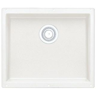 Blanco Precis Undermount Composite 20.75x 18x7.5 0 Hole Single Bowl Kitchen Sink in White 440142