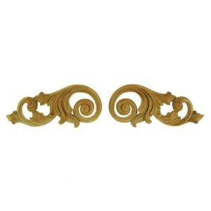Foster Mantels Acanthus 9 in. x 4 in. x 5/8 in. Cherry Scroll Carving C106C