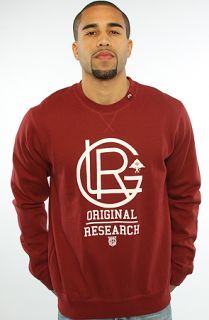 LRG (Lifted Research Group) Sweatshirt LRGents Crewneck Sweatshirt in Maroon