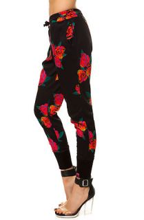 Married To The Mob Floral Sweatpants in Black