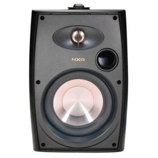 NXG 6.5 in. 125 Watt 2 Way Indoor/Outdoor Weatherproof Speaker System Black NX AW6B