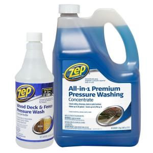 ZEP 172 oz. All in One Premium Pressure Wash with Wood Deck and Fence Value Pack ZUPPWC160VP