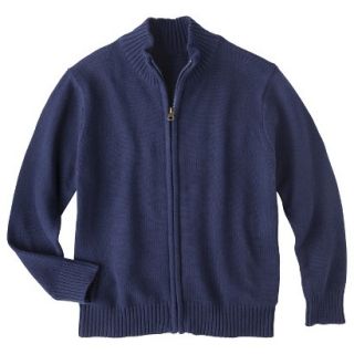 Cherokee Boys School Uniform Zippered Cardigan   Xavier Navy XS