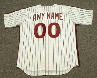PHILADELPHIA PHILLIES 1980's Majestic Cooperstown Throwback Home Jersey Customized with Any Name & Number(s), LARGE : Sports Fan Jerseys : Sports & Outdoors