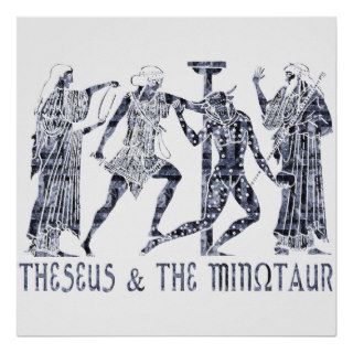 Theseus & The Minotaur Print