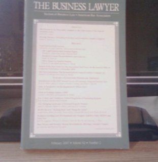 The Business Lawyer (VOLUME 62/ NUMBER 2): Books