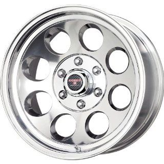 Level 8 Tracker 15 Polished Wheel / Rim 5x4.5 with a  48mm Offset and a 83.7 Hub Bore. Partnumber 63996: Automotive