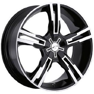 Platinum Saber 18 Black Wheel / Rim 5x120 & 5x4.5 with a 42mm Offset and a 74 Hub Bore. Partnumber 292 8807B: Automotive