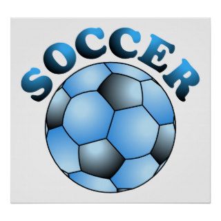 Blue Soccer Ball Print