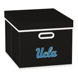 MyOwnersBox College STACKITS UCLA 12 in. x 10 in. x 15 in. Stackable Black Fabric Storage Cube 12079 003CUCLA