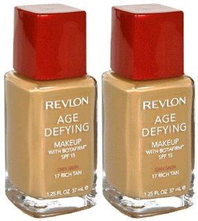 Age Defying Makeup with Botafirm & SPF 15 Dry Skin 17 RICH TAN (PACK OF 2) by REVLON : Mascara : Beauty