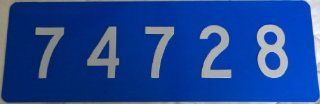 911 Blue Reflective Address Sign Horizontal Plate 3" Numbers Mailbox Marker Home Business  Address Plaques  Patio, Lawn & Garden