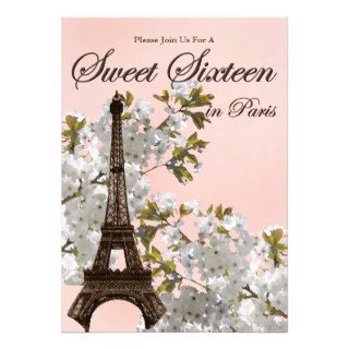 Paris Sweet Sixteen Invitations