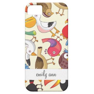 Funny Birds Illustrations Pattern iPhone 5 Covers