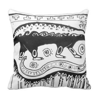 Honey Badger goes Aztec Pillow