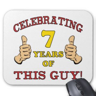 Funny 7th Birthday For Boys Mousepads