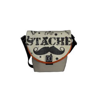 The Stache Mustache Retro Hipster Courier Bags