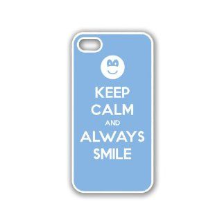 CellPowerCasesTM Keep Calm Always Smile iPhone 5 Case White   Fits iPhone 5 & iPhone 5S: Cell Phones & Accessories