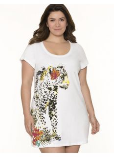 Lane Bryant Plus Size Leopard graphic sleep shirt     Womens Size 14/16,