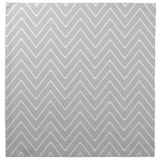 Gray Chevron Pattern Printed Napkins