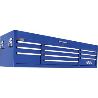 Homak H2PRO 72 Inch, 10 Drawer Top Tool Chest   71 3/4 Inch W x 21 3/4 Inch D x