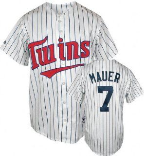 Joe Mauer White Majestic MLB Home Navy Replica Minnesota Twins Youth Jersey : Sports Fan Jerseys : Sports & Outdoors