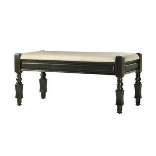Home Decorators Collection Deluxe Antique Black with Natural Cushion 42.25 in. Devonshire Bench 0930500210