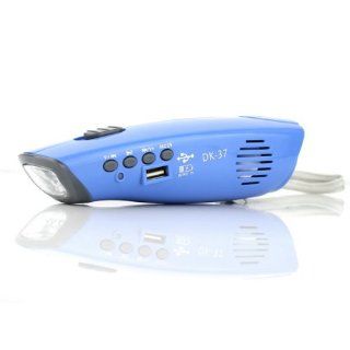 USB Powered Multimedia Mini TF Card Audio Speaker with FM Radio LED Lamp for PC MP3 MP4 Player Blue : MP3 Players & Accessories