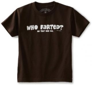 David & Goliath Boys 8 20 Who Farted Short Sleeve Graphic T Shirt, Dark Chocolate, Small Clothing