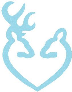 Deer Heart Browning Gun Logo  Car, Truck, Notebook, Vinyl Decal Sticker #2511  Vinyl Color: Sky Blue: Everything Else
