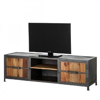 Lowboard Camden Old Wood/Eisen   165 cm   Fernsehtisch TV Rack Regal Board Fernsehregal Home24 NEU: Küche & Haushalt