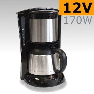 Kaffeemaschine mit Edelstahl Isolierkanne 12V/170W: Küche & Haushalt
