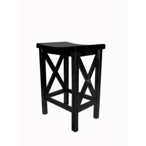 Home Decorators Collection Brexley Black Saddle Stool DISCONTINUED AN XBT 2A B