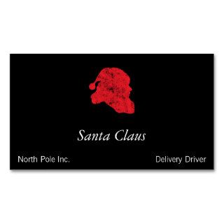 Santa Retro Silhouette Business Card Template