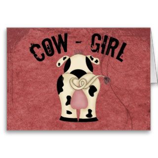 Cow Girl Card