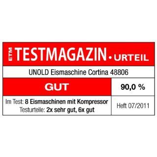 Unold 48806 Eismaschine Cortina Volumen für 1.5 Liter Eiscreme / selbstkühlender Kompressor / Timer / entnehmbarer Eisbehälter / Antihaftbeschichtung / Messbecher und Portionierlöffel: Küche & Haushalt