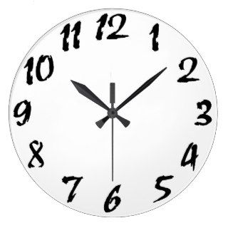 Brush Stroke Template Round Clock