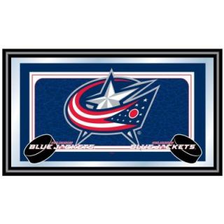 Trademark NHL Columbus Blue Jackets Logo 15 in. x 26 in. Black Wood Framed Mirror NHL1525 CBJ