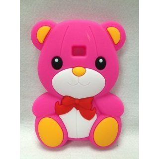 3D BOW Teddy Bear Soft Silicone Cover Case forLG Optimus L3 E400 E405 LG Optimus Logic L35g / Dynamic L38c L38G LG Optimus L3 E400 (Straight Talk Net10) (rose(dark pink)): Cell Phones & Accessories