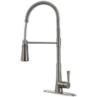 Pfister Zuri Single Handle Pull Down Sprayer Kitchen Faucet in Stainless Steel GT529 MCS