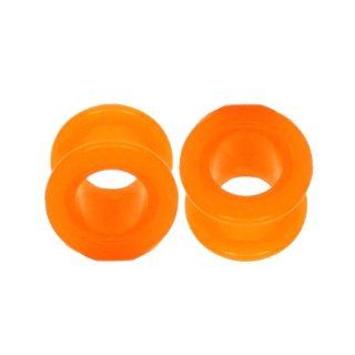 Plugs Tunnels 10G Neon Orange Acrylic Screw Fit Flesh 2.4mm Tunnel Plug 10 Gauge   2 Pieces: Jewelry