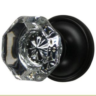 Copper Mountain Hardware Oil Rubbed Bronze Crystal Octagon Privacy Door Knob PDK11241US10_PI