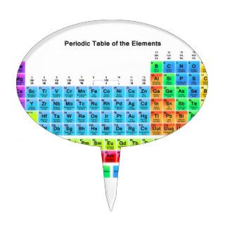 Periodic Table of Elements Cake Pick