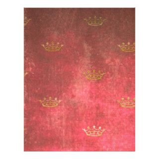 red & gold royalty crown custom letterhead